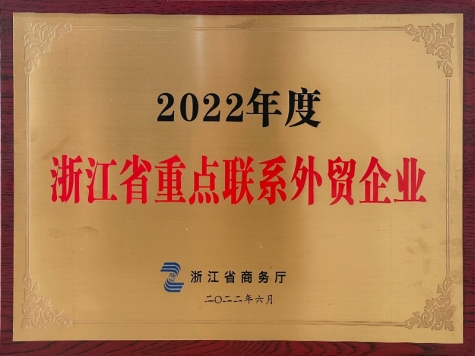 2022年度浙江省重點聯系外貿企業